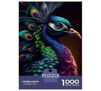 1000 Piece Jigsaw Puzzles for Teenagers Peacock Color Jigsaws for Adults Toy Wall Decor Staycation Kill Time Stress Reduction Gifts 38x26cm/1000pcs