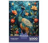 1000 Piece Jigsaw Puzzles for Teenagers Peacock Kintsugi Art Jigsaw for Adults DIY Toys Pattern Assembly Help The Brain Exercise 38x26cm/1000pcs