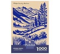 1000 Piece Jigsaw Puzzles for Teenagers Phillips County, Montana Landscape Art Jigsaw for Adults Hands-on Game Pattern Assembly for Birthday, Chrismas 38x26cm/1000pcs