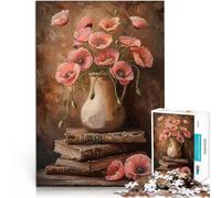 1000 Piece Jigsaw Puzzles for teenagers Pink Poppy Flowers pädagogische Herausforderung Wichtelgeschenke38x26cm