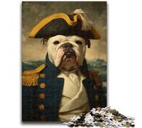 1000 Piece Jigsaw Puzzles for Teenagers Pirate Captain French Bulldog Challenging Game Toys for Is Ideal As A Gift for The Whole Family 50x75cm