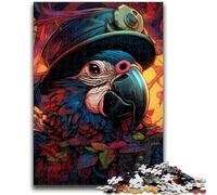 1000 Piece Jigsaw Puzzles for Teenagers Pirate Parrot Adult Puzzles,Challenging Game Gifts for Is Ideal As A Gift for The Whole Family (50x75cm)