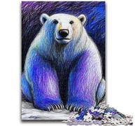 1000 Piece Jigsaw Puzzles for Teenagers Polar Bear for Age 14+ Quiz Game Fun at Home Activities, Birthday Present,Travel Gifts 50x75cm