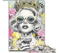 1000 Piece Jigsaw Puzzles for Teenagers Pop Art Queen,Family Entertainment Toys Is Ideal As A Gift for The Whole Family 38x26cm