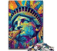 1000 Piece Jigsaw Puzzles for Teenagers Pop Art Statue of Liberty Help The Brain Exercise Addictive Toys to Cultivate Patience Perfect Decoration 50x75cm