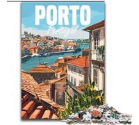 1000 Piece Jigsaw Puzzles for Teenagers Porto Portugal Travel for Educational Game Challenge Toy Birthday Present, Gifts (50x75cm) 1000pcs