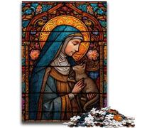 1000 Piece Jigsaw Puzzles for Teenagers Portrait of Mary The Mother for And 14 Years And over Educational Challenge Fun Activities at Home, Birthday Gifts, Travel Gifts 50x75cm