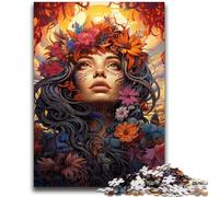 1000 Piece Jigsaw Puzzles for Teenagers Psychedelic And Happy Woman Educational Family Game Is Ideal As Gifts for The Whole Family for 14+ 26x38cm