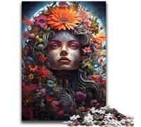1000 Piece Jigsaw Puzzles for Teenagers Psychedelic And Happy Woman for Age 14 Years And over Decompressing Intellectual Educational Toy Great Gift 50x75cm