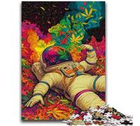 1000 Piece Jigsaw Puzzles for Teenagers Psychedelic Astronaut Challenging To Complete But Fun And Humorous Birthday Present, Gifts, Wall Art 26x38cm