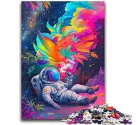 1000 Piece Jigsaw Puzzles for Teenagers Psychedelic Astronaut Family Fun Fun at Home Activities, Birthday Present,Travel Gifts, for And 14 Years Old 38x26cm