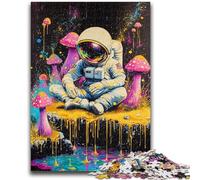 1000 Piece Jigsaw Puzzles for Teenagers Psychedelic Astronaut for Age 14+ Quiz Game Fun at Home Activities, Birthday Present,Travel Gifts 50x75cm