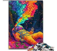 1000 Piece Jigsaw Puzzles for Teenagers Psychedelic Astronaut, Learning Educational for Is Ideal As A Gift for The Whole Family (Size 26x38cm)