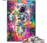1000 Piece Jigsaw Puzzles for Teenagers Psychedelic Astronaut, Train Your Brain And Hands Unique Birthday And Gifts for Age 14+ (Size 50x75cm)