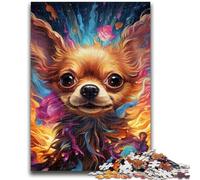 1000 Piece Jigsaw Puzzles for Teenagers Psychedelic Chihuahua Teenager Jigsaw,Family Activity Fun at Home Activities, Birthday Present,Travel Gifts (75x50cm)