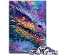 1000 Piece Jigsaw Puzzles for Teenagers Psychedelic Dragon Artistic Wall Decor & Birthday Gift Idea for Friends, Home Office 26x38cm