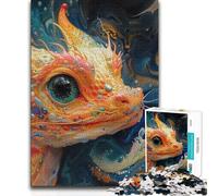 1000 Piece Jigsaw Puzzles for Teenagers Psychedelic Dragon Brainteaser Family Games Home Decoration Secret Santa Gifts (38x52cm)