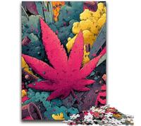 1000 Piece Jigsaw Puzzles for Teenagers Psychedelic Leaves Challenging Game And Family Play Educational Game for Birthday, Chrismas 26x38cm