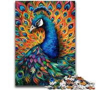 1000 Piece Jigsaw Puzzles for Teenagers Psychedelic Peacock 1000 Pieces for Adults,Educational Games Wall Decoration Unique Birthday And Xmas Gifts (38x26cm)