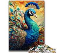 1000 Piece Jigsaw Puzzles for Teenagers Psychedelic Peacock 1000 Pieces for Adults,Educational Games Wall Decoration Unique Birthday And Xmas Gifts (38x26cm)