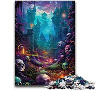 1000 Piece Jigsaw Puzzles for Teenagers Psychedelic Skull Road Family Game Stress Reliever Difficult Challenge Secret Santa Gifts 26x38cm
