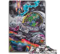 1000 Piece Jigsaw Puzzles for Teenagers Psychedelic Smoke Astronaut Challenging To Complete But Fun And Humorous Birthday Present, Gifts, Wall Art 26x38cm