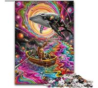 1000 Piece Jigsaw Puzzles for Teenagers Psychedelic Whale, Learning Educational for Is Ideal As A Gift for The Whole Family (Size 50x75cm)