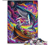 1000 Piece Jigsaw Puzzles for Teenagers Psychedelic Whale, Learning Educational for Is Ideal As A Gift for The Whole Family (Size 50x75cm)
