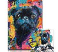 1000 Piece Jigsaw Puzzles for Teenagers Pugapoo Dog Teenager Jigsaw,Relax Games Is Ideal As A Gift for The Whole Family 26x38cm