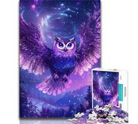 1000 Piece Jigsaw Puzzles for Teenagers Purple Owl,Help The Brain Exercise Addictive Toys to Cultivate Patience Artists Collection,Fine Art (38x26cm)