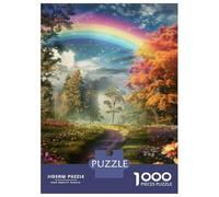 1000 Piece Jigsaw Puzzles for Teenagers Rainbow Forest Pathway Adult Jigsaw Puzzle Family Game A Work of Art Unique Birthday And Gifts 52x38cm/1000pcs