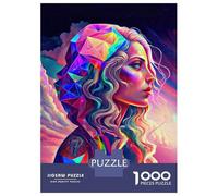 1000 Piece Jigsaw Puzzles for Teenagers Rainbow Geometry Goddess 1 Jigsaw for Adults Hands-on Game Pattern Assembly for Birthday, Chrismas 70x50cm/1000pcs
