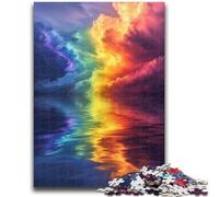 1000 Piece Jigsaw Puzzles for Teenagers Rainbow Lightning Puzzles for Teenagers,Decompressing Intellectual Educational Toy Perfect Decoration (38x26cm)