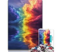 1000 Piece Jigsaw Puzzles for Teenagers Rainbow Lightning Puzzles,Learning Educational Toys Family Games Unique Birthday And Gifts (size 75x50cm)