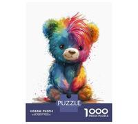 1000 Piece Jigsaw Puzzles for Teenagers Rainbow Teddy Bear(2) Jigsaw for Adults Relax Games Hand Speed Race Deal As Gifts for The Whole Family 70x50cm/1000pcs