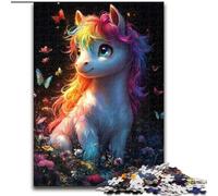1000 Piece Jigsaw Puzzles for Teenagers Rainbow Unicorn Baby, for 14+ Challenging Game As A Gift for The Whole Family And Friends (Size50x75cm)