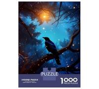 1000 Piece Jigsaw Puzzles for Teenagers Raven Animal Adult Jigsaw Puzzle Brain Teaser Game Difficult Challenge Unique Birthday And Gifts 38x26cm/1000pcs