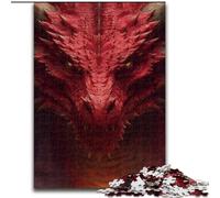 1000 Piece Jigsaw Puzzles for Teenagers Red Dragon, Educational Toys for Is Ideal As A Gift for The Whole Family for And 14 Years Old (Size 26x38cm)