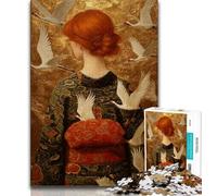 1000 Piece Jigsaw Puzzles for Teenagers Red-haired Girl 1000 Piece Puzzle,Challenging Game for Is Ideal As A Gift for The Whole Family 38x26cm