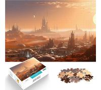 1000 Piece Jigsaw Puzzles for teenagers Red Planet Mars Cityscape Lernspiele Einzigartige Wohndekoration und Geschenke75x50cm