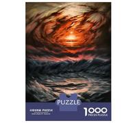 1000 Piece Jigsaw Puzzles for Teenagers Red Sunset And Sea Jigsaw for Adults Hands-on Game Pattern Assembly for Birthday, Chrismas 52x38cm/1000pcs