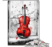 1000 Piece Jigsaw Puzzles for Teenagers Red Violin, for And 14 Years And over for Educational Game Challenge Toy Gift for Birthdays (size 26x38cm)