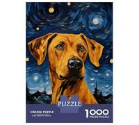 1000 Piece Jigsaw Puzzles for Teenagers Rhodesian Ridgeback Jigsaw for Adults DIY Toys Pattern Assembly Help The Brain Exercise 38x26cm/1000pcs