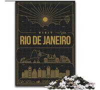 1000 Piece Jigsaw Puzzles for Teenagers Rio De Janeiro Brazil, Suitable for People Aged 14 And Above Educational Games Secret Santa Gifts 26x38cm