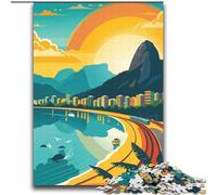 1000 Piece Jigsaw Puzzles for Teenagers Rio De Janeiro Cityscape, Stress Reliever Difficult Challenge Secret Santa Gifts for Age 14 Years Up 75x100cm