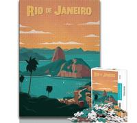 1000 Piece Jigsaw Puzzles for Teenagers Rio De Janeiro,Family Entertainment Toys Is Ideal As A Gift for The Whole Family (75x50cm)