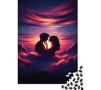 1000 Piece Jigsaw Puzzles for Teenagers Romantic Sunset Silhouette-2 Adult Puzzles Family Games Difficult Challenge Deal As Gifts for The Whole Family 38x26cm/1000pcs