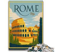 1000 Piece Jigsaw Puzzles for Teenagers Rome Italy Travel Poster 1000 Pieces for Teenagers,learning Educational for Is Ideal As A Gift for The Whole Family (50x75cm)