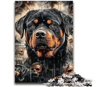 1000 Piece Jigsaw Puzzles for Teenagers Rottweiler Collage Adult Jigsaw,Family Activity Fun at Home Activities, Birthday Present,Travel Gifts (75x50cm)