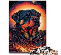 1000 Piece Jigsaw Puzzles for Teenagers Rottweiler Style for 14+ Unique Challenge Game Family Games Christmas Birthday Gifts 26x38cm